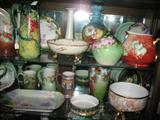 A WONDERFUL SELECTION OF HAND PAINTED CHINA VARIOUS MAKERS