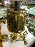 HUGE ANTIQUE RUSSIAN BRASS SAMOVAR