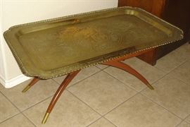 Mid-century modern brass top table