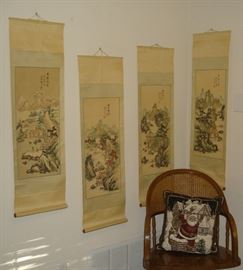 Asian Four Seasons wall hangings