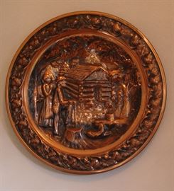 Decorative copper wall plate