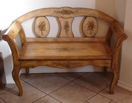 Butler Furniture Company handpainted entryway bench