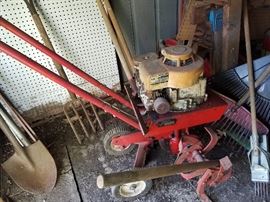 shed with yard items