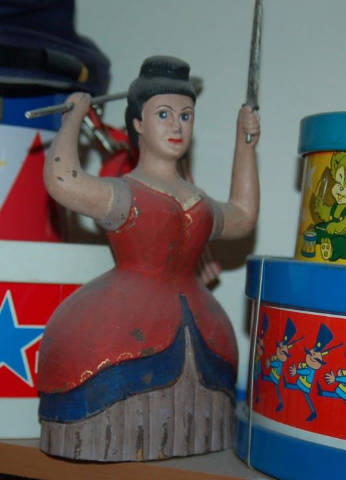 Patriotic Wooden Lady Doll