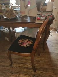 6 Needlepoint chairs