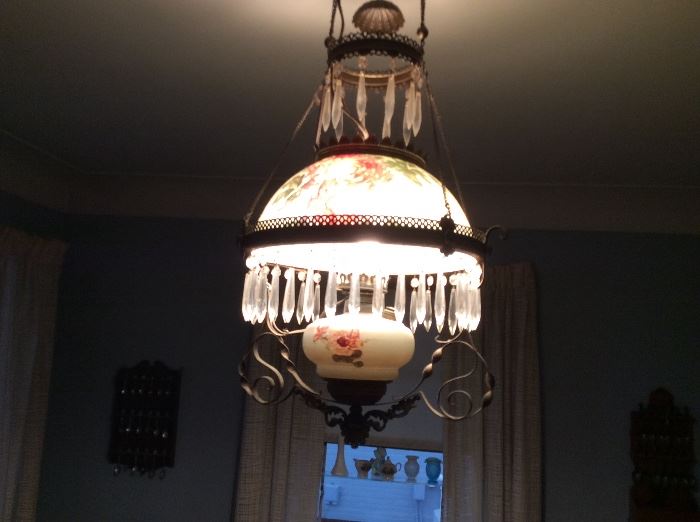 Antique Victorian chandelier THAT WORKS in fact the buyer will have to remove