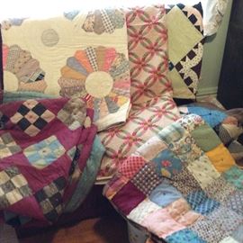 Beautiful collection of hand made quilts all in wonderful condition