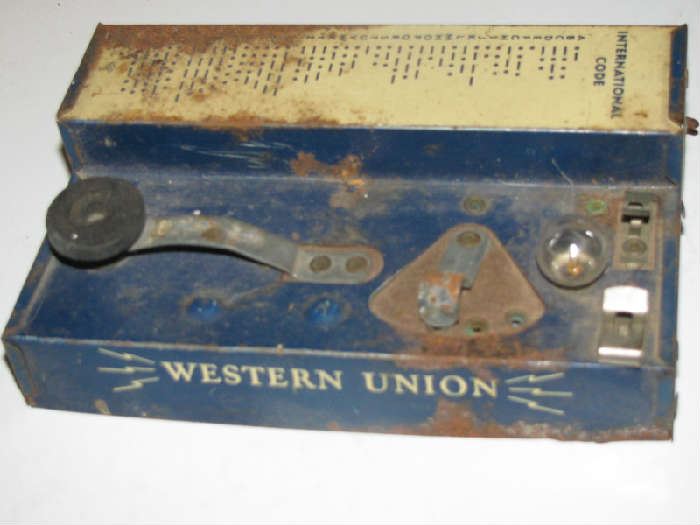 Metal Western union Telegraph toy