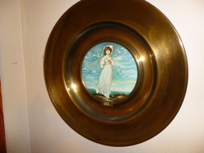                          Antique "Pinkie" Brass Plate