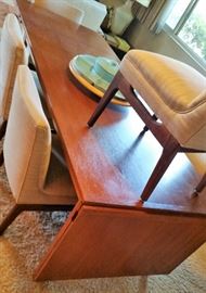 Fantastic MCM Danish "Luvig Pontoppidan" dining table and chairs.