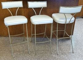 Vintage bent iron stools