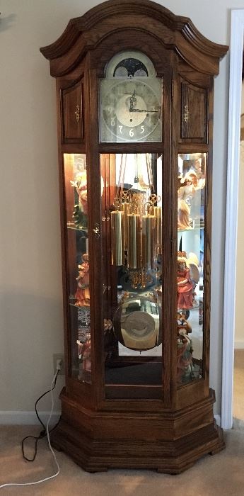 EXCELLENT WORKING BEAUTIFUL HOWARD MILLER TRIPLE CHIME GRANDFATHER CLOCK