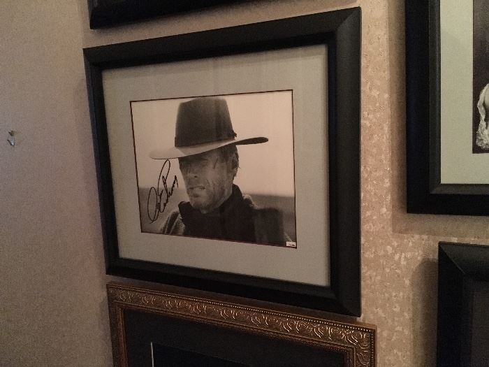 Signed Clint Eastwood Autographed Custom Framed Picture