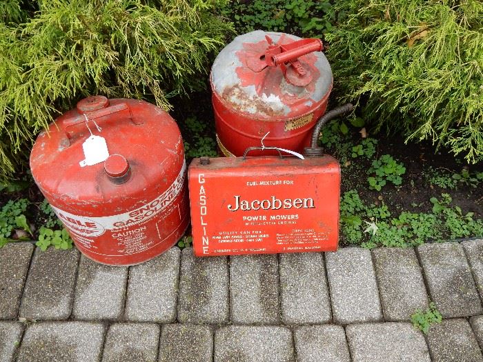Vintage gas cans