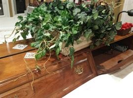 Thomasville king size (storage/bookshelf) headboard. One side is closed, the other is open 