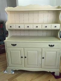 Cottage style hutch works great in kitchen, dining room or office.