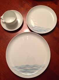 Rosenthal china service for 12 + serving dishes.