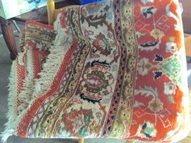 Approximately 8' x 10' vintage wool rug.