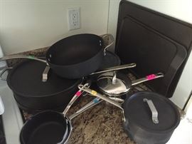Calphalon, All Clad, Tools of the Trade cookware.