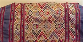 Vintage Lao hand woven silk shawl/throw.