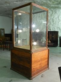 8 foot tall French Art Nouveau vitrine.