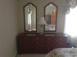 Henredon Dresser with matching mirrors. Mirrors priced separately.