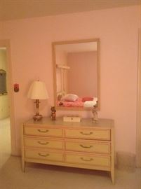 Pink Room: Dresser with mirror by Basic Witz.
