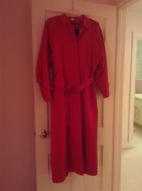 Burberry red trench coat. Like new