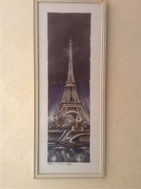 Eiffel Tower Paris signed print