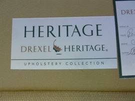 Heritage Drexel upholstery collection sofa and chairs from Nebraska Furniture Mart Designer gallery Never used.