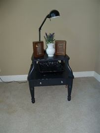 Black end table with drawer