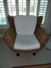 Seville home wicker chair with cushions