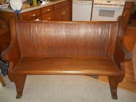 antique church pew