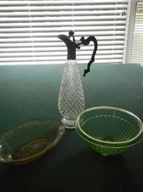 Depression glass and vintage Curafe
