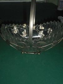 Cut glass basket