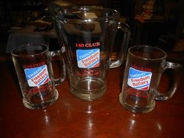 Delco Pitcher and glasses