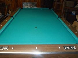 Vintage 8 foot wooden top pool table
