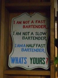 Bartender sign