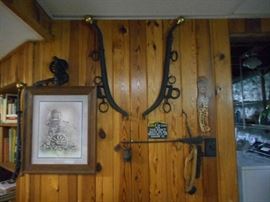 Antique harness and print