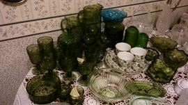 Moon and Stars glass as well as Depression glass