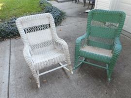 Antique wicker rockers