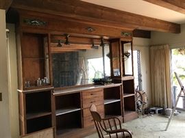 Cruise ship teakwood bar