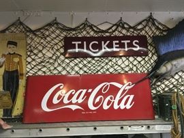 Large 5 foot long Coca Cola sign