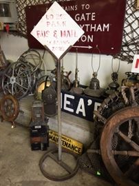 City bus collection, bust sign, token meter