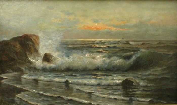 Nels Hagerup (1864-1922, Norwegian/American) Seascape