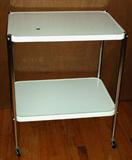 1950's White enamel cart.