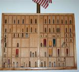 We have two antique type set trays.  This one houses a vintage ammo collection.