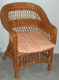 Very nice bedroom or sun room wicker chair.