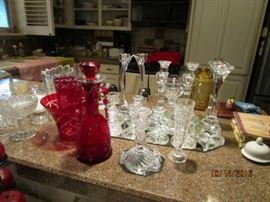 Beautiful crystal candlesticks