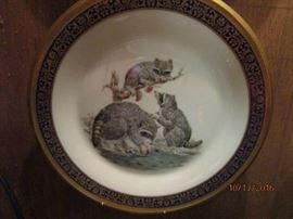 Woodland Life - 1973 Lenox Annual Issue - Boehm - Raccoons.